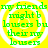 Green text on a yellow background with white concentric circles, repeating the phrase "my friends might be losers but their my losers" in four identical quadrants.