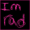 Pink text on black background with animated heart symbols appearing and disappearing in different positions across frames.