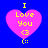 Four identical pink heart-shaped icons with yellow text and symbols on a blue background, arranged in a