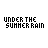 Pixelated text "UNDER THE SUMMER RAIN" with animated color and line changes