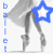 Static pixelated icon featuring a gray figure with blue text 'bio' vertically aligned on the left and a blue star symbol on the right, set against a white background.