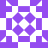 Pixelated geometric pattern with four purple diamond shapes arranged in a square, surrounded by alternating purple and white squares and triangles.