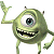 A pixelated animated buddy icon featuring a one-eyed green monster waving on the left and green text reading "Original Icons .com" on a dark green background to the right.