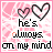 A 4x3 contact sheet of a 12-frame animated AIM buddy icon showing sequential heart outline changes with text "he's always on my mind" over pink floral background.
