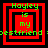 Four identical red square frames with black borders contain green text reading 'Hoyley is my bestfriend' in pixelated font.