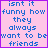 Pixelated text and symbols on a pink background with purple borders, showing animated heart and question mark changes.