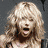 A 4-frame contact sheet of a blonde woman with curly hair in various poses and expressions against a dark background, displayed as an animated buddy icon.