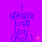 Purple background with repeated blue text 'i always love you (Not.)' and varying orange symbols in a