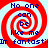 Four identical display a red and white spiral background with blue text reading "No one can be like me" above "Im fantasti"