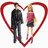 A heart-shaped frame encloses a man and woman standing side-by-side, with red text reading "True Love <3" on the right against black background.