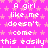 A static image with a bright pink background covered in small light pink stars, displaying repeated white text that reads "A girl like me doesn't come this easily" across multiple