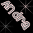 Animated buddy icon featuring stylized text with heart symbols, displayed in two sequential frames on a black background with starburst effects.