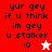 Pixelated text on colored backgrounds with emoticons and star symbols, showing animation changes between frames.
