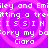 Pixelated text on a purple background with pink spiral patterns, showing repeated phrases and names in white block letters.