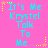 A static image with a bright pink background displays repeated cyan text reading "It's Me Krystel Talk To Me..." surrounded by yellow and orange star-like symbols.