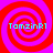 Four identical spiral patterns in red and magenta with cyan text "TamzinR1" overlaid on each spiral.