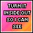 A 4-frame animated contact sheet showing pixelated text on a pink-to-orange gradient background with black borders between frames.