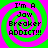 Four identical display a green and pink spiral background with black text reading "I'm A Jaw Breaker ADDICT!!!" in pixelated font