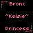 Pixelated pink text and star symbols on black background, with alternating star positions and text variations across repeated