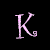 Pink stylized letters K, A, T, y and the word KATY with a heart symbol on black background.