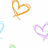 Pixelated heart icons float above bold text reading LOVE and HARLEY!! with three identical numeric symbols below.