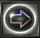 Four square display a right-pointing arrow icon with a glowing circular border, each showing a different state of the border's brightness and background darkness