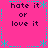 A static pixel art image with a bright pink background, displaying repeated text and decorative elements in cyan and dark purple.