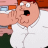 A 48x48 pixel animated contact sheet featuring a cartoon character from Family Guy with text overlays reading "YOU CAN KISS THE FATTTEST PART OF MY ASS" across multiple frames, showing slight variations in the word "my" color and letter spacing.