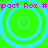 Green background with four cyan concentric circles arranged in a , each containing pink text reading "pact Rox #" above and below the circle