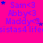 A bright pink background displays repeated text and star symbols in blue and purple, with visible pixel variations across multiple