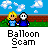 Animated contact sheet showing 25 sampled frames of a pixel art buddy icon sequence with two stick figures and balloon props against a sky-and-grass background.