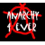 A split-screen image with a red anarchy symbol on black background and green text reading 'Original Icons .com' on dark green.