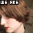 six showing a person with brown hair and red lips in profile, with text overlays and changing facial features
