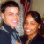 Two people pose together in a pixelated image with an American flag in the background, showing slight variations in facial expressions and head position across frames.