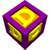 identical purple cubes with yellow 'D' letters on visible faces, each cube rotated to show different orientations against a gray background