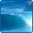 Animated sequence showing a wave background transitioning to heart symbols with 'Roxy' text below.