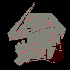 Pixelated mecha head with red sensor array, yellow antennae, and changing facial features