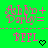 Green background with pink pixelated text 'Ashley + Darly = BFFL' and a black pixelated heart, with the heart appearing in the second frame.