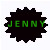 Two pixelated icons display the name 'JENNY' in different colors and backgrounds.
