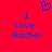 Red background with blue pixelated text reading "I Love Rachel" and a heart symbol above the text, duplicated side-by-side.