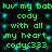 Green text on black background with cyan pixelated dots, repeating 'luv my bab cody' phrases and 'cody(333)' in a pattern