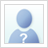 Pixelated blue avatar with rounded head and torso, white question mark on chest, light gradient background within square frame.