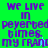 Pixelated text on a split background with green and cyan sections, displaying repeated phrases in purple lettering.