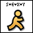 A 4-frame animated contact sheet showing a yellow stick figure running with changing heart symbols in the text above it.