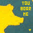 Yellow dog silhouette with text 'YOU BOAR ME' on blue background, showing slight movement