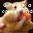 A pixelated hamster holding a carrot with text overlays, showing two distinct states: one with text and one with exclamation marks.