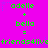 Green pixelated text on bright pink background with repeated 'adelle + bella = friends4live' phrases and scattered purple stars.