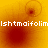 four with orange-yellow gradient backgrounds, each containing red circular shapes and white text reading 'Ishtmaifolim' across the middle
