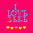 Pixelated text 'I LOVE ZELDA' in light blue on bright pink background with yellow and orange star-like shapes below.