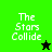 The Stars Collide text in pixelated white font on green and black backgrounds with a black star and green star icon.